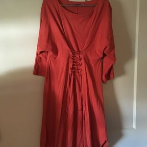 Free People rust cotton dress